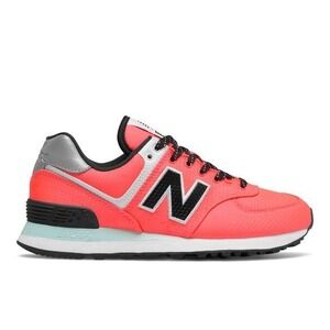 New Balance 574 Sneakers Womens 7 Neon Red Pink WL574SOT Good ENCAP Lifestyle